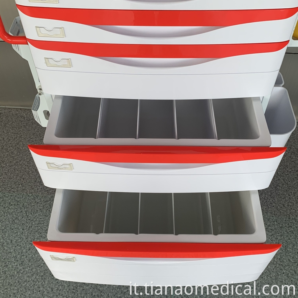 Medical Emergency Trolley Cart